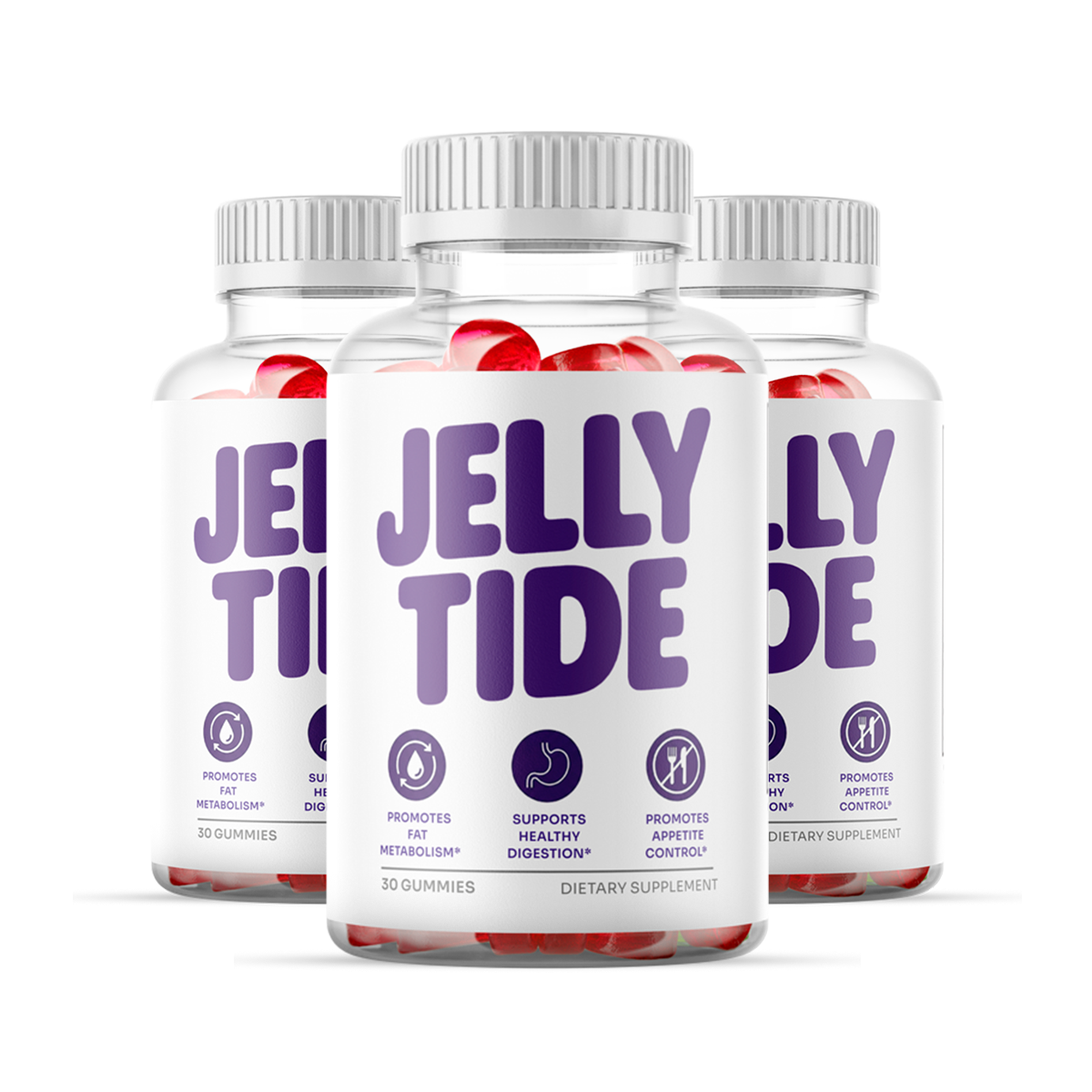 JellyTide® weight-management gummy — 3 bottle pack