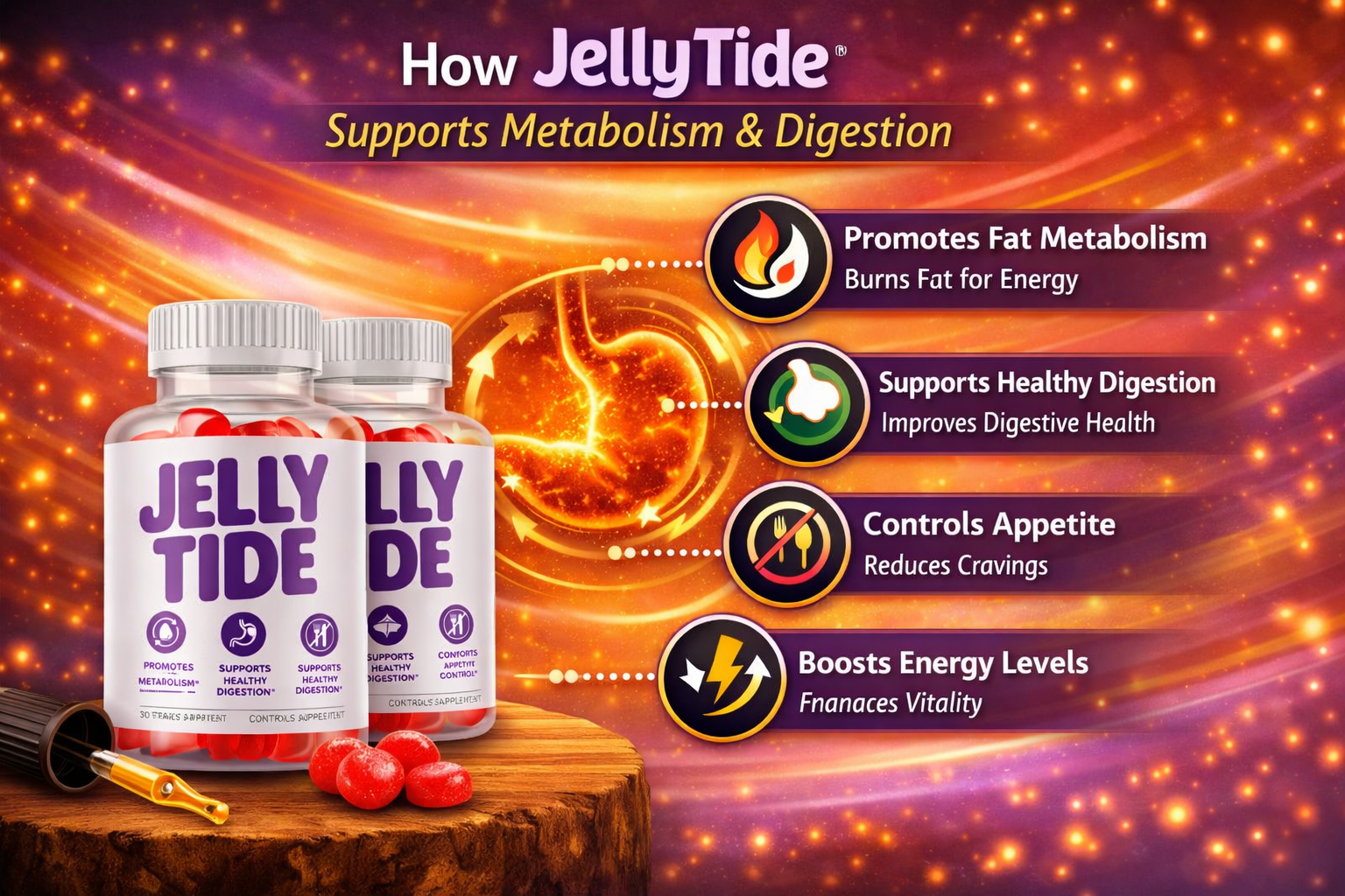 How JellyTide works — metabolism, fat utilization, appetite control, and steady energy